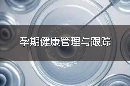 孕期健康管理与跟踪